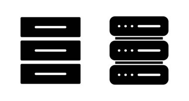 Veritabanı simgesi vektörü beyaz arkaplanda izole edildi. veritabanı vektörü simgesi