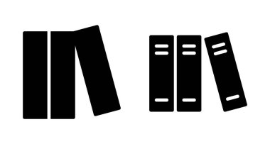 Kütüphane simgesi vektörü beyaz arkaplanda izole edildi. Kitap simgesi vektörü