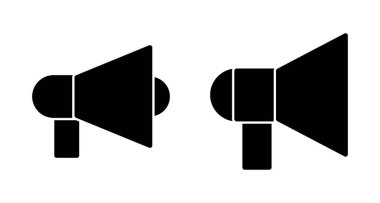 Beyaz arkaplanda izole edilmiş megafon simgesi vektörü. Hoparlör ikon vektörü. Cilt simgesi