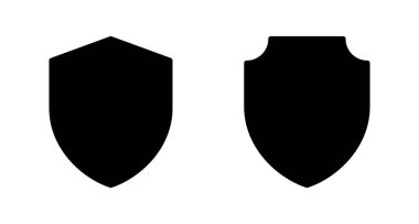 Kalkan vektör simgesi beyaz arkaplanda izole edildi. Koruma ikonu vektörü. Güvenlik vektör simgesi