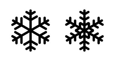 Kar Tanesi simgesi vektörü beyaz arkaplanda izole edildi. Kar ikonu vektörü. Kışın sembolü, donmuş