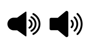 Beyaz arkaplanda izole edilmiş ikon vektörü. Cilt simgesi. Hoparlör ikon vektörü. Ses. Ses