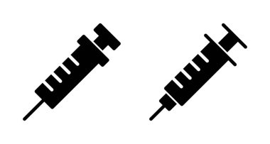 Şırınga ikonu vektörü beyaz arkaplanda izole edildi. enjeksiyon simgesi