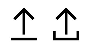Beyaz arkaplanda izole edilmiş simge vektörünü yükle. İşaret simgesini yükle. Gönderme düğmesi. Sembol yükle.