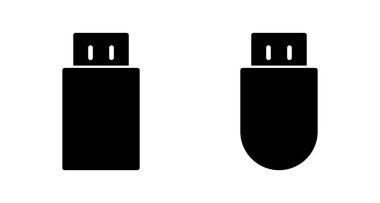 Beyaz arkaplanda izole edilmiş Usb simgesi vektörü. Flash disk simgesi vektörü