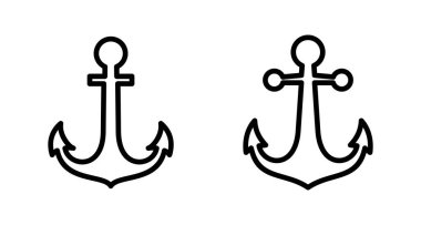 Çapa simgesi vektörü beyaz arkaplanda izole edildi. Çapa sembolü logosu. Çapa deniz simgesi.