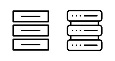 Veritabanı simgesi vektörü beyaz arkaplanda izole edildi. veritabanı vektörü simgesi