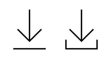Beyaz arkaplanda izole edilmiş simge vektörü indir. Vektör simgesi indiriliyor