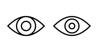 Göz simgesi vektörü beyaz arkaplanda izole edildi. Bak ve Vizyon simgesi. Göz vektörü simgesi