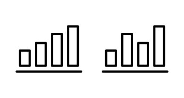 Büyüyen grafik simgesi vektörü beyaz arkaplanda izole ediliyor. Grafik simgesi. Grafik vektörü