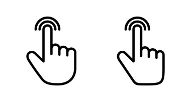 Beyaz arkaplanda elle tıklama simgesi vektörü izole edildi. işaret simgesi vektörü. el imleç simgesi vektörü