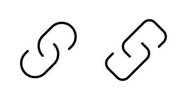 Dış bağlantı sembolü ikon vektörü. Bağlantı simgesi beyaz arkaplanda izole edildi. Bağlantı vektör simgesi. Hiper bağlantı zinciri sembolü