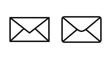 Beyaz arkaplanda posta vektör simgesi izole edildi. E- posta simgesi. Zarf çizimi. İleti