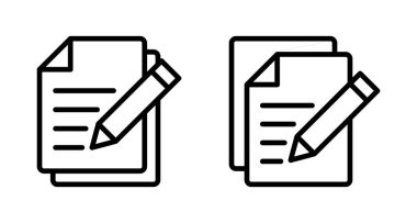 Not simgesi vektörü beyaz arkaplanda izole edildi. Simge vektörü alınıyor. Satır simgesini düzenle. Belge yazımı. İçerik yazımı