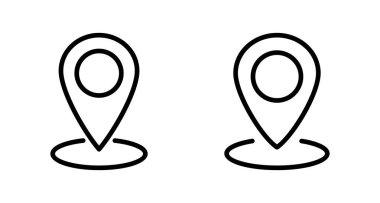 Pin simgesi vektörü beyaz arkaplanda izole edildi. Konum simgesi. Harita işaretleyici simgesi. Nokta. Yer bulucu. Adres