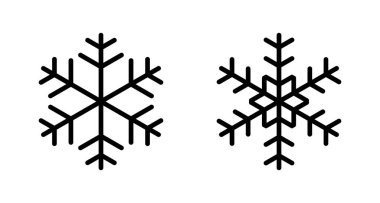 Kar Tanesi simgesi vektörü beyaz arkaplanda izole edildi. Kar ikonu vektörü. Kışın sembolü, donmuş