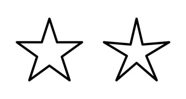 Yıldız Simgesi vektörü beyaz arkaplanda izole edildi. Yıldız vektör simgesi. Beğeni sembolü