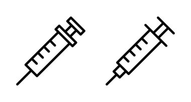 Şırınga ikonu vektörü beyaz arkaplanda izole edildi. enjeksiyon simgesi