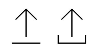 Beyaz arkaplanda izole edilmiş simge vektörünü yükle. İşaret simgesini yükle. Gönderme düğmesi. Sembol yükle.