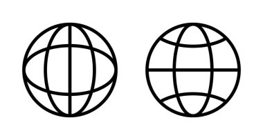 Web simgesi vektörü beyaz arkaplanda izole edildi. Web sitesi vektör simgesi. İnternet dünya vektörü