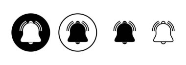 Bell Simgesi vektörü beyaz arkaplanda izole edildi. Bildirim sembolü. Çan vektör simgesi