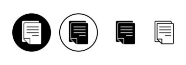 Beyaz arkaplanda izole edilmiş belge simgesi vektörü. Kağıt ikonu. Dosya Simgesi