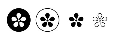 Çiçek simgesi vektörü beyaz arkaplanda izole edildi. çiçek vektörü. çiçek sembolleri