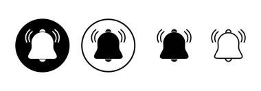 Bell Simgesi vektörü beyaz arkaplanda izole edildi. Bildirim sembolü. Çan vektör simgesi