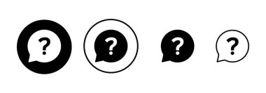 Soru Simgesi vektörü beyaz arkaplanda izole edildi. Soru işareti işareti. Yardım simgesi. Faq