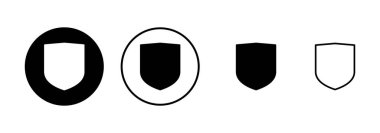 Kalkan vektör simgesi beyaz arkaplanda izole edildi. Koruma ikonu vektörü. Güvenlik vektör simgesi