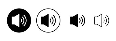 Beyaz arkaplanda izole edilmiş ikon vektörü. Cilt simgesi. Hoparlör ikon vektörü. Ses. Ses