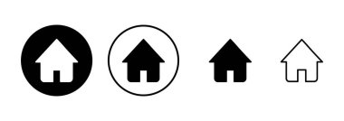 Beyaz arkaplanda ev simgesi vektörü izole edildi. Ev vektör simgesi. Adres