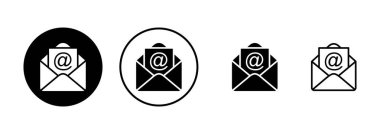 Beyaz arkaplanda posta vektör simgesi izole edildi. E- posta simgesi. Zarf çizimi. İleti