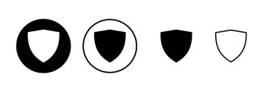 Kalkan vektör simgesi beyaz arkaplanda izole edildi. Koruma ikonu vektörü. Güvenlik vektör simgesi