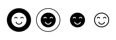 Beyaz arka planda izole edilmiş gülümse ikon vektörü. Gülümse vektör simgesi. Duygusal Simge vektörü. Emoji.