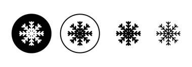 Kar Tanesi simgesi vektörü beyaz arkaplanda izole edildi. Kar ikonu vektörü. Kışın sembolü, donmuş