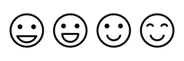 Beyaz arka planda izole edilmiş gülümse ikon vektörü. Gülümse vektör simgesi. Duygusal Simge vektörü. Emoji.