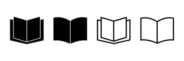 Kitap simgesi vektörü beyaz arkaplanda izole edildi. Kitap vektör simgesi. Kitap simgesi