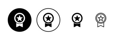 Beyaz arkaplanda izole edilmiş simge vektörüne ulaş. Ödül vektör ikonu. Madalya Vektör ikonu. - Başarı. damga