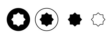 Rozet simgesi vektörü beyaz arkaplanda izole edildi. Ödül ikonu. Başarmak. Damga