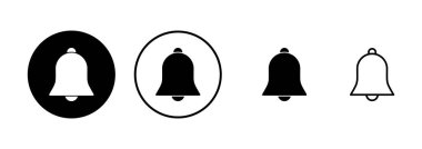 Bell Simgesi vektörü beyaz arkaplanda izole edildi. Bildirim sembolü. Çan vektör simgesi