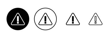 Ünlem tehlikesi işareti vektörü beyaz arkaplanda izole edildi. Dikkat çekme simgesi. Tehlike uyarısı işareti. Simge alarmı. Risk