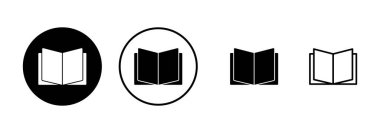 Kitap simgesi vektörü beyaz arkaplanda izole edildi. Kitap vektör simgesi. Kitap simgesi
