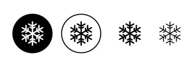 Kar Tanesi simgesi vektörü beyaz arkaplanda izole edildi. Kar ikonu vektörü. Kışın sembolü, donmuş