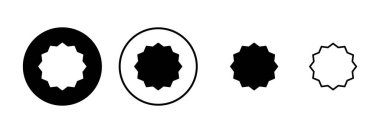 Rozet simgesi vektörü beyaz arkaplanda izole edildi. Ödül ikonu. Başarmak. Damga