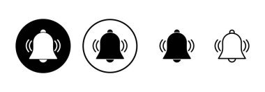 Bell Simgesi vektörü beyaz arkaplanda izole edildi. Bildirim sembolü. Çan vektör simgesi