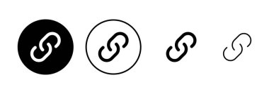 Dış bağlantı sembolü ikon vektörü. Bağlantı simgesi beyaz arkaplanda izole edildi. Bağlantı vektör simgesi. Hiper bağlantı zinciri sembolü