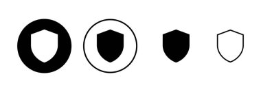 Kalkan vektör simgesi beyaz arkaplanda izole edildi. Koruma ikonu vektörü. Güvenlik vektör simgesi