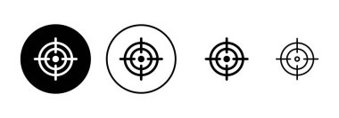 Hedef simge vektörü beyaz arkaplanda izole edildi. Hedef vektör simgesi. hedef simgesi. Pazarlama hedefi. Nişan al.