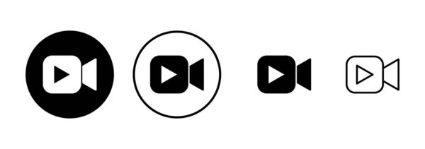 Вектор значка видеокамеры изолирован на белом фоне. Значок вектора видеокамеры. Иконы камер. Кинознак. Кино